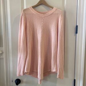 Caslon Pink Crew Neck Sweater Soft Knit